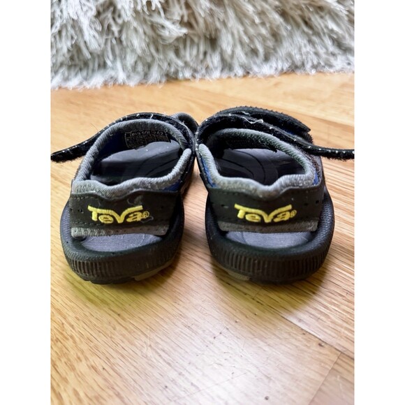 Teva Psyclone Toddler Sandals Kids Adjustable Strap Size 4/5 Navy Blue Black - Picture 3 of 8